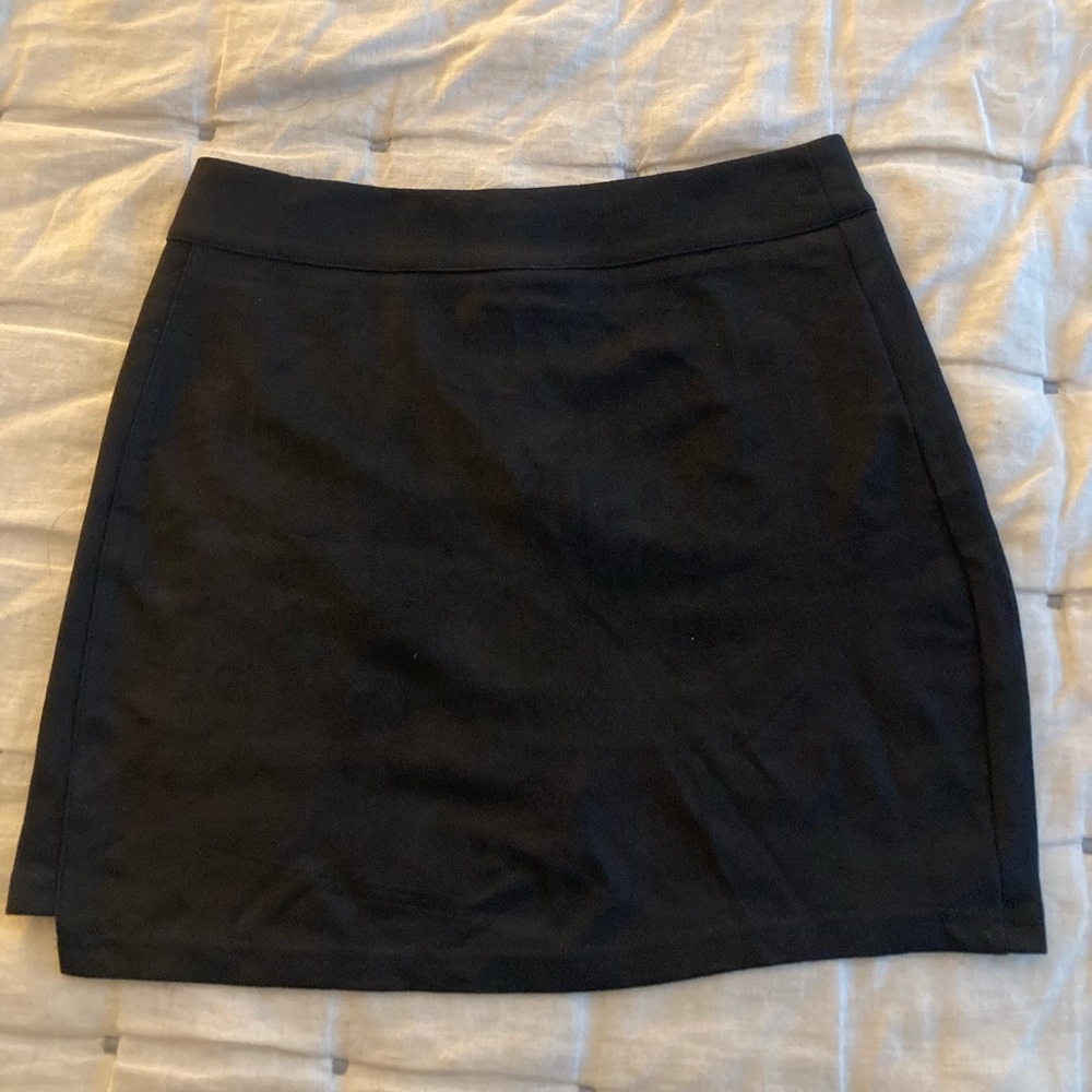 Faux suede mini skirt